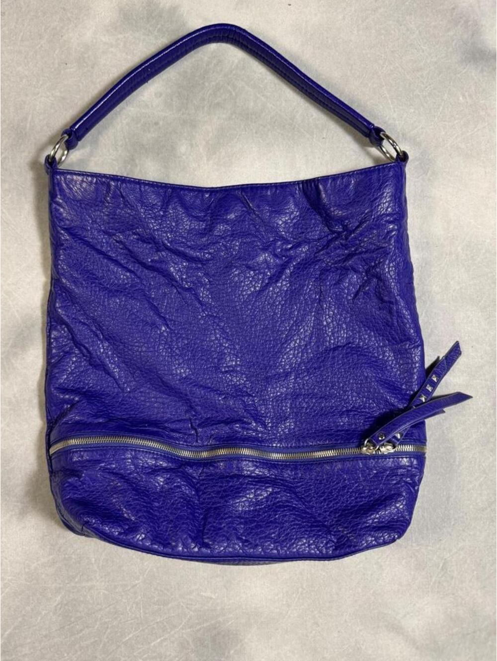 Vintage Mossimo Purple Slouchy Hobo Bag 2000s Faux Leather Shoulder Purse